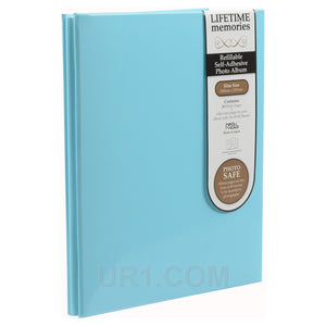 NCL Self Adhesive Slim Blue Refillable Album White Pages Photo Album