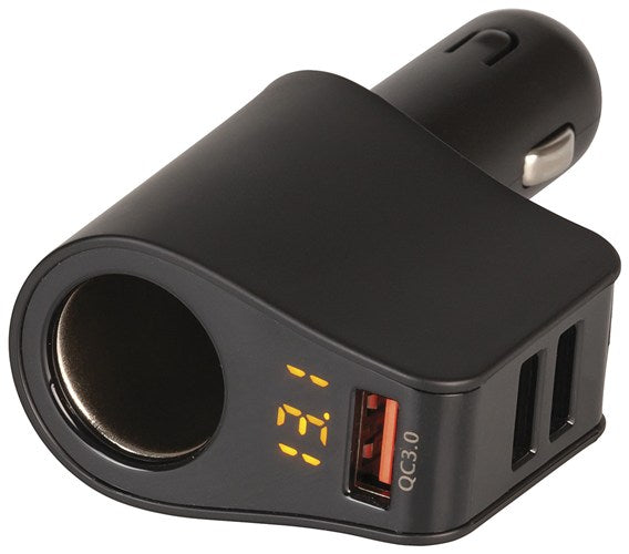 PP2118 USB Car Charger 3xUSB QC3